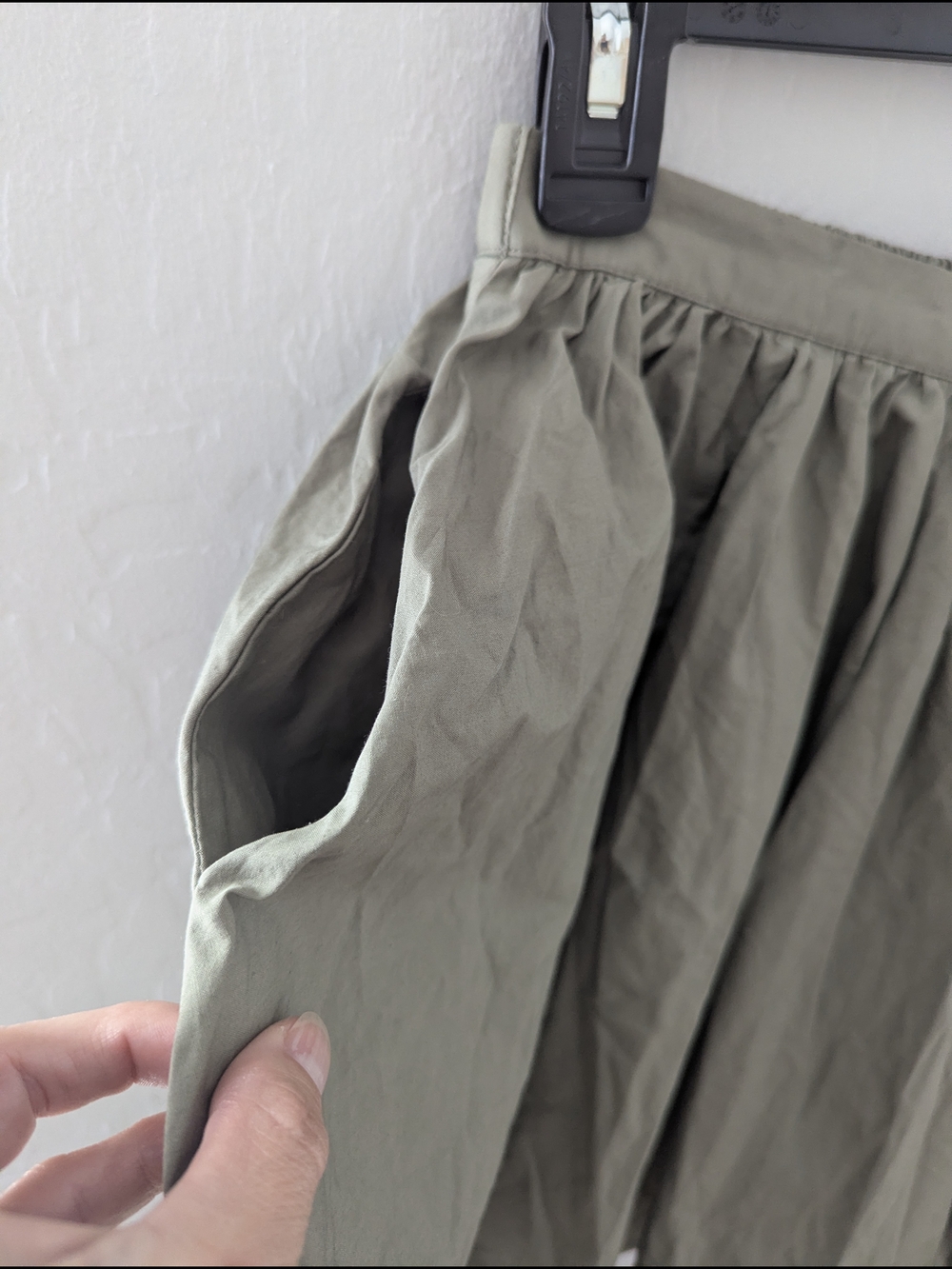 Free People Gaia Cotton Olive Green Skirt - Size XS - Picture 9 of 9